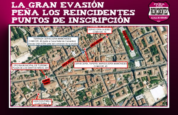La Gran Evasión - Puntos de Inscripción
