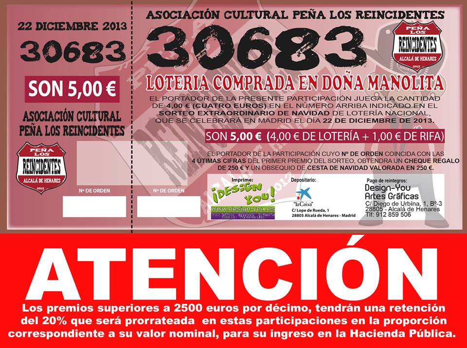 Aviso Gravamen Lotería